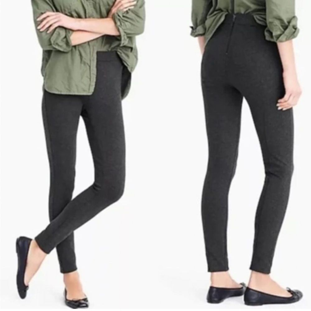 J Crew Pixie‎ Ponte Stretch Pant in Charcoal Gray.